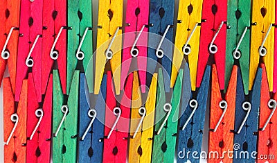 Clothes pegs Stock Photo