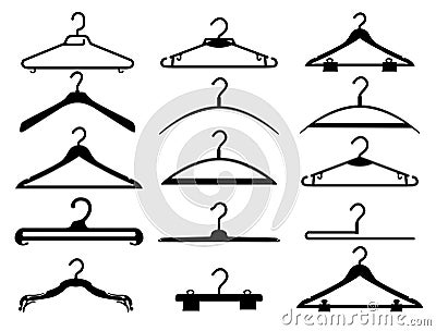 Clothes rack silhouettes Vector Illustration