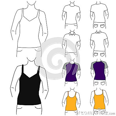 Clothes Template (fashion Woman) Stock Images - Image: 8952684