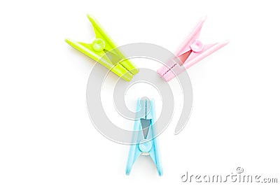 Clothespin clips Stock Photo