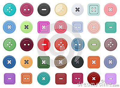 Clothing buttons vector design illustration isolated on white background Vector Illustration