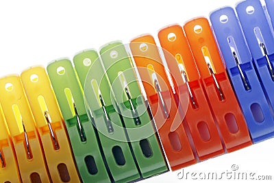 Clothing clips Stock Photo