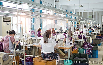 Clothing factories make costumes Editorial Stock Photo