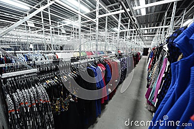 Clothing factory Stock Photo