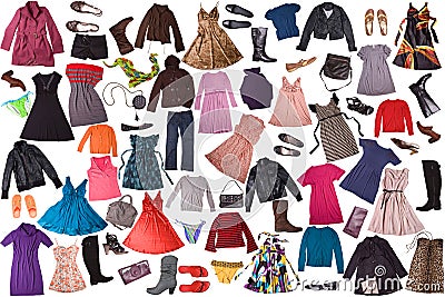 Clothing - fashion background Stock Photo