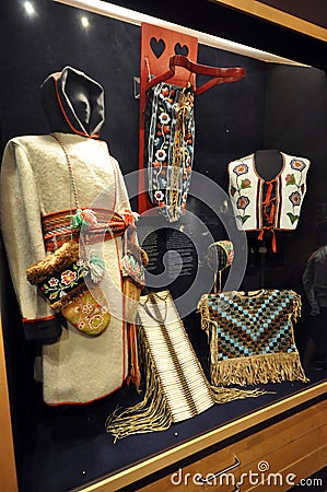 Clothing of first nation Canadians Editorial Stock Photo