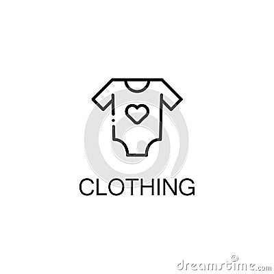 Clothing flat icon or logo for web design. Vector Illustration