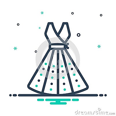Mix icon for Clothing, garments and fabric Stock Photo
