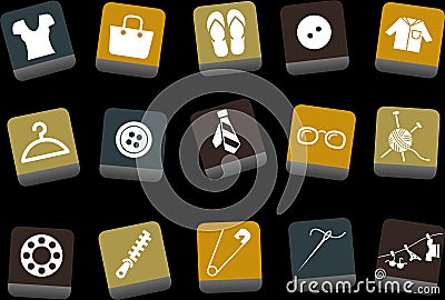 Clothing Icon Set Vector Illustration