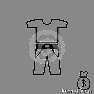 Clothing icon stock vector illustration flat design Vector Illustration