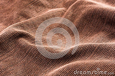 clothing items stonewashed cotton fabric texture with seams, clasps, buttons and rivets, macro Stock Photo