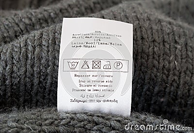 Clothing label Stock Photo