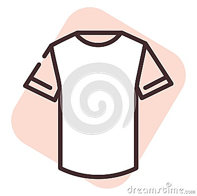 Clothing mens tshirt, icon Vector Illustration