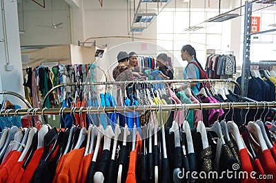 Clothing sales exhibition Editorial Stock Photo