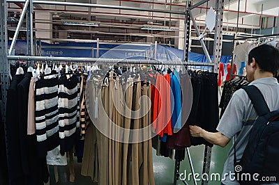 Clothing sales exhibition Editorial Stock Photo