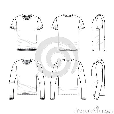 Clothing set of male shirt and tee. Stock Photo