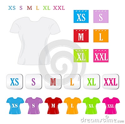 Clothing sizes Vector Illustration