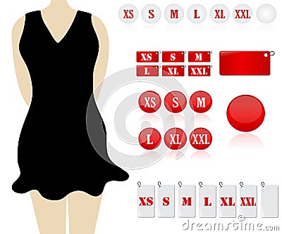 Clothing sizes Stock Photo