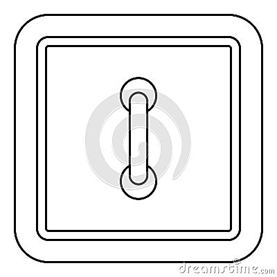 Clothing square button icon, outline style Vector Illustration