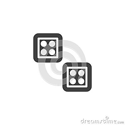 Clothing square button vector icon Vector Illustration
