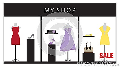 Clothing Store Vector Illustration