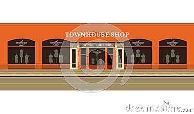 Clothing store building Vector Illustration