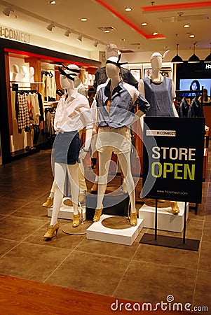 Clothing store open Editorial Stock Photo