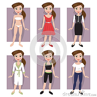 Clothing styles Vector Illustration