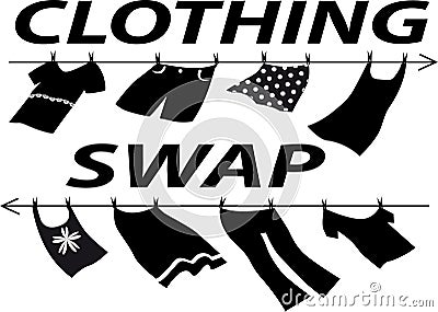 Clothing swap party Vector Illustration