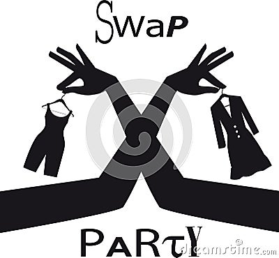 Clothing swap party Vector Illustration