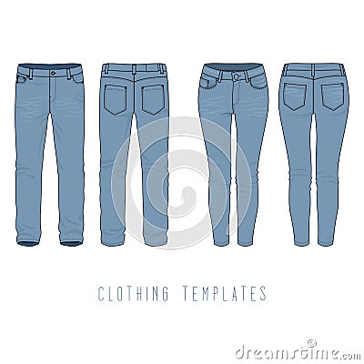 Clothing templates set. Vector Illustration