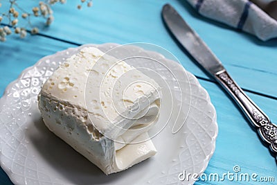 Clotted cream butter cream for Turkish breakfast / Kaymak Stock Photo