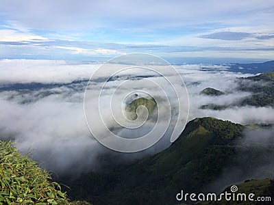 Cloud above mountain Stock Photo