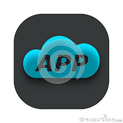 Cloud App Icon Vector Vector Illustration