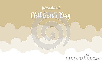 Cloud background for childrens day greeting card Vector Illustration