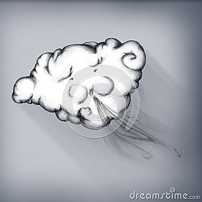 Cloud blows wind Stock Photo