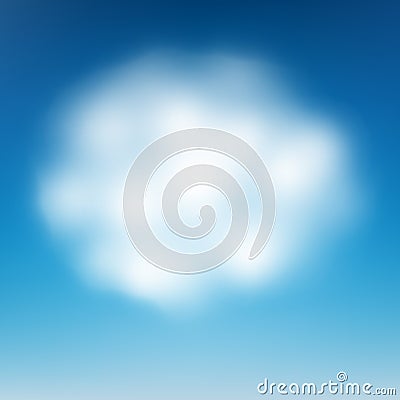 Cloud on blue sky. EPS 10 Vector Illustration