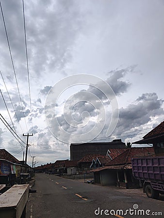 Cloud cable electric road home Stock Photo
