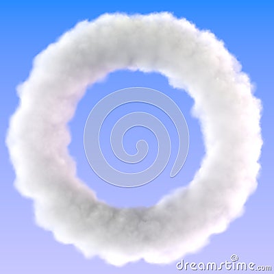 Cloud circle zero sky frame border Stock Photo