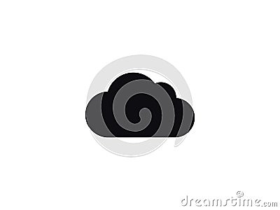 Cloud and cloud storage vector icon Vector Illustration