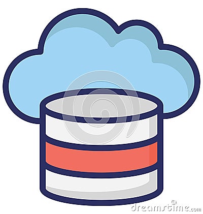 Cloud Coins Isolated Vector Icon that can easily modify or edit. Vector Illustration