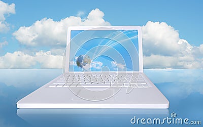 Cloud computer Stock Photo