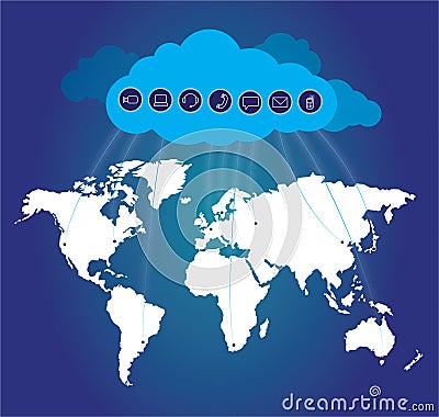 Cloud computing Stock Photo