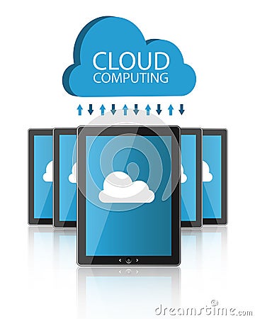 Cloud computing Vector Illustration