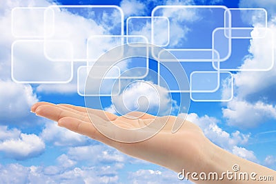 Cloud computing concept Stock Photo