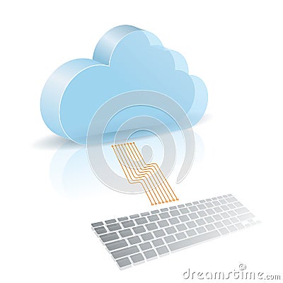 Cloud computing concept design. Vector Illustration