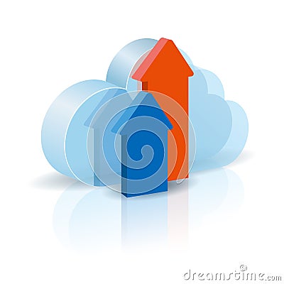 Cloud computing concept design. Vector Illustration