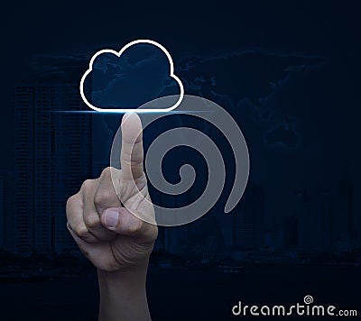 Cloud computing concept, Elements of this image furnished by NASA Stock Photo