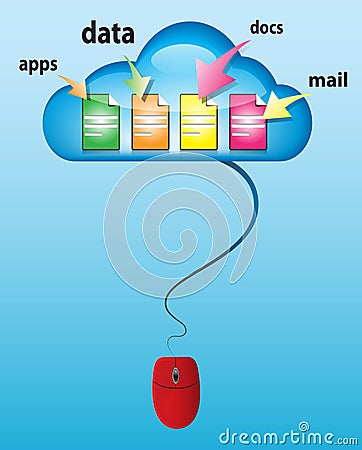 Cloud computing concept illustration Vector Illustration