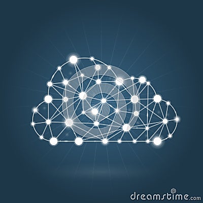 Cloud computing concept - internet Vector Illustration